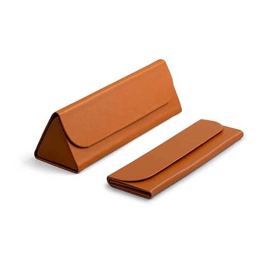 Leather Foldable Slim Eyewear and Sunglass Case