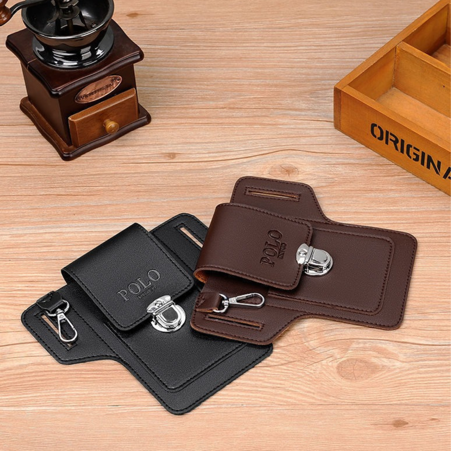 Premium PU Leather Phone Case With Hook