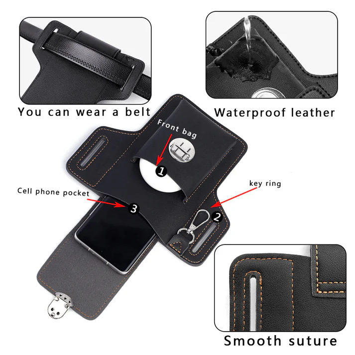 Premium PU Leather Phone Case With Hook - Image 12